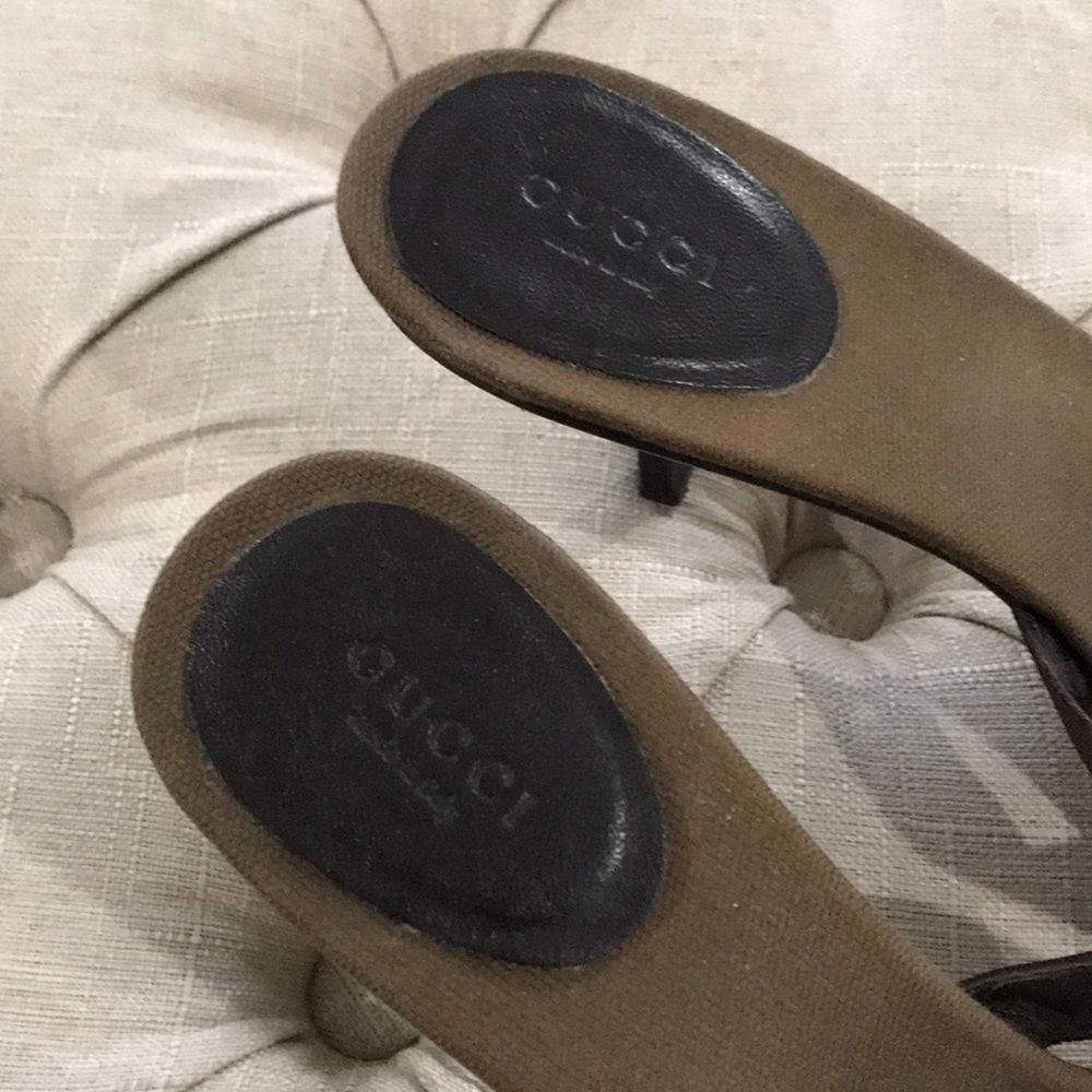 Gucci Sandal Slides With Kitten Heel - image 2